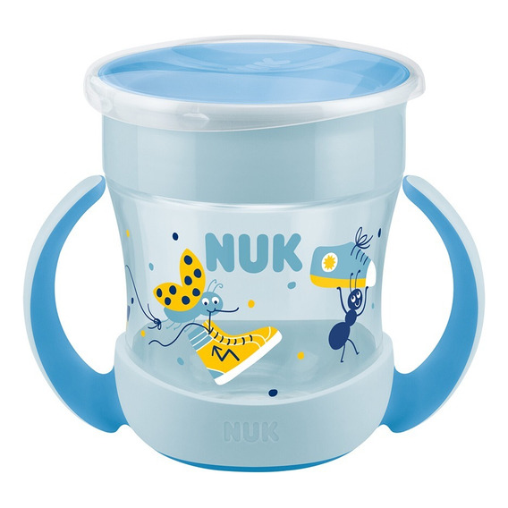 Vaso Nuk Mini Magic Cup 160ml Borde Para Beber 360 - 6 Meses Color Celeste