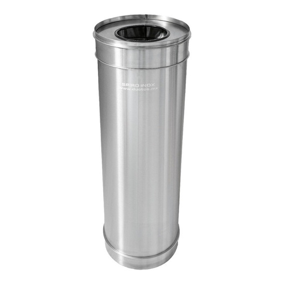 Bote Para Basura Clp  Acero Inox. 25ø X 75 Cm Pulido