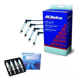 Kit Com Velas E Cabos Originais Acdelco Gm