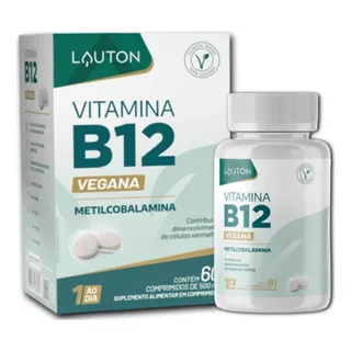 Suplemento Em Comprimidos Lauton Nutrition Vitamina B12 Metilcobalamina Em Pote 60 Un