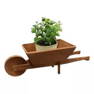 Carriola Madeira Vaso Planta Carrinho Mão Decorativo Jardim