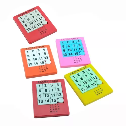 Kit 6 Racha Cuca Brinquedo Prenda Lembrancinha Puzzle Numero - R$ 44,97