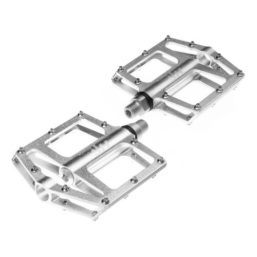 Pedales Para Bicicleta Bmx 1/2 Aluminio Plata Alnc-549 Hs