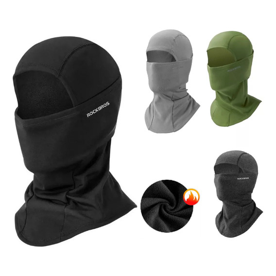 Balaclava Negra Micropolar Rockbros. Gorro Bicicleta Moto