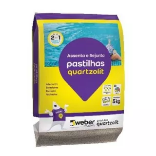 Argamassa Pastilha Vidro Inter/exter  5kg Branca Quartzolit