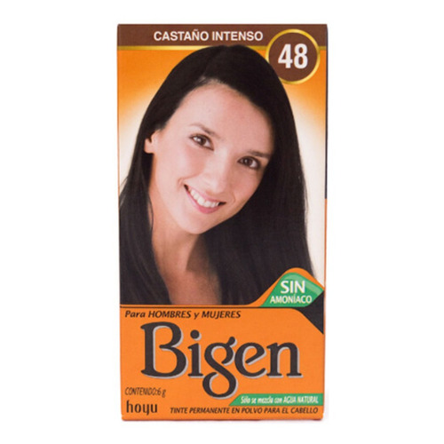 Kit Tinte Bigen  Tinte para cabello tono 48 castaño intenso para cabello