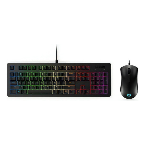 Combo Teclado Y Mouse Gamer Legion Km300 Rgb Lenovo Color Del Mouse Negro Color Del Teclado Negro