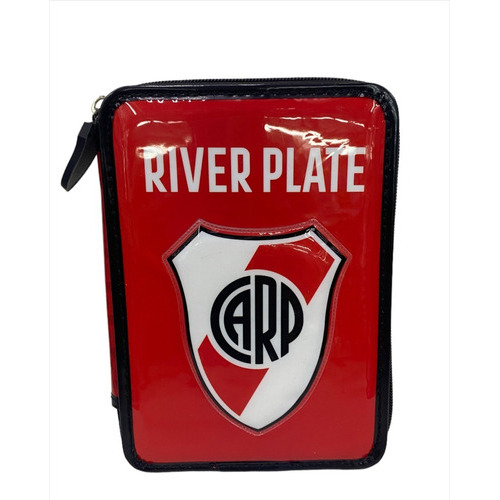 Cartuchera Canopla 1 Piso River Plate + Set Escolar Cresko 