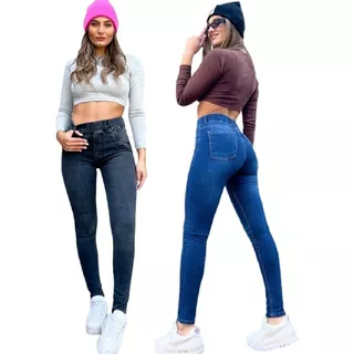 Promo Pack X2! Pantalones Jeggings Calzas De Jean Premium