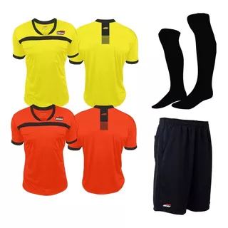 Kit 2 Camisas Arbitro Futebol Escolha Cor + 1 Short +1 Meião