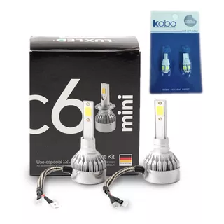 Kit Cree Led C6 Mini Sin Cooler Compacto! + 2 T10 Regalo