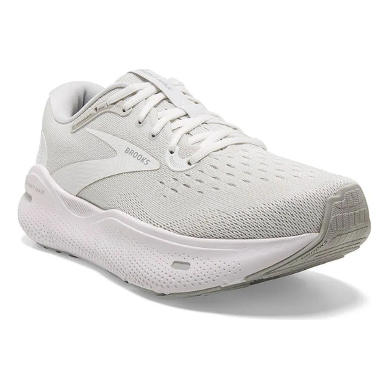 Tenis Brooks Ghost Max Mujer Gris/blanco