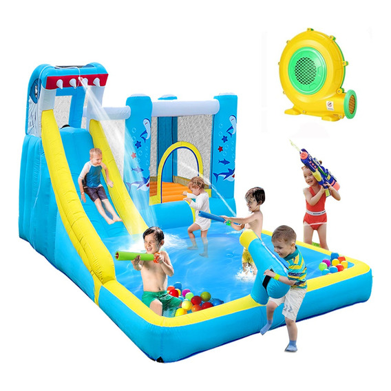 Brincolin Infantil Castillo Para Niños Con Bomba Inflable