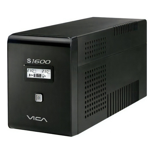 No Break Vica Con Regulador 1.6kva 900w Lcd Usb S1600 Color Negro
