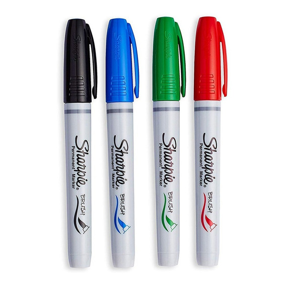 Marcadores Permanentes Sharpie Brush X4 Febo