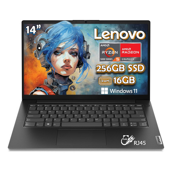 Laptop Lenovo V14 G4 Amd Ryzen 5 5500u 256gb Ssd 16gb Ram