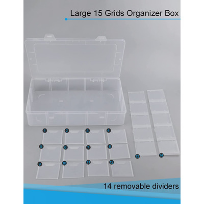 Caja Plástica Organizador 15 Celdas Grandes