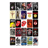 Kit 10 Impressos Fotográficos Show Poster De Bandas De Rock