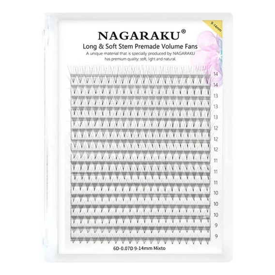 Nagaraku Extensión De Pestañas Prearmados Volumen 5d 6d 10d