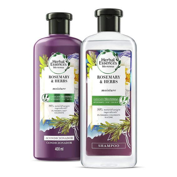 Kit Shampoo Y Acondicionador Herbal Essences Rosemary 800 Ml