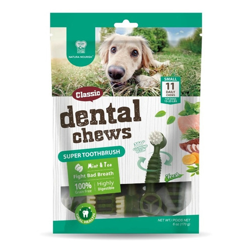 Snack Para Perros Natura Nourish Super Toothbrush Menta 170g