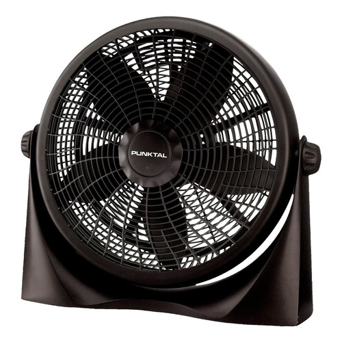 Ventilador de piso Punktal PK-4090VT turbo negro con 5 aspas, 40 cm de diámetro 220 V