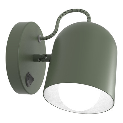 Lampara Aplique Lampy Verde Tecla Apto Led Deco Moderno Lk