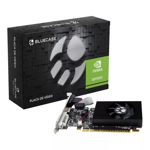 PLACA DE VÍDEO BLUECASE GT 710 2GB DDR3 64 BITS, C/ LOW PROFILE - BP-GT710-2GD3DBX  - Geforce - Bluecase