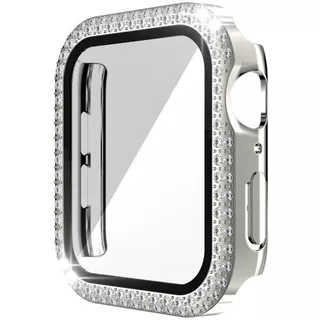 Forro Y Vidrio De Apple Watch Con Diamantes 