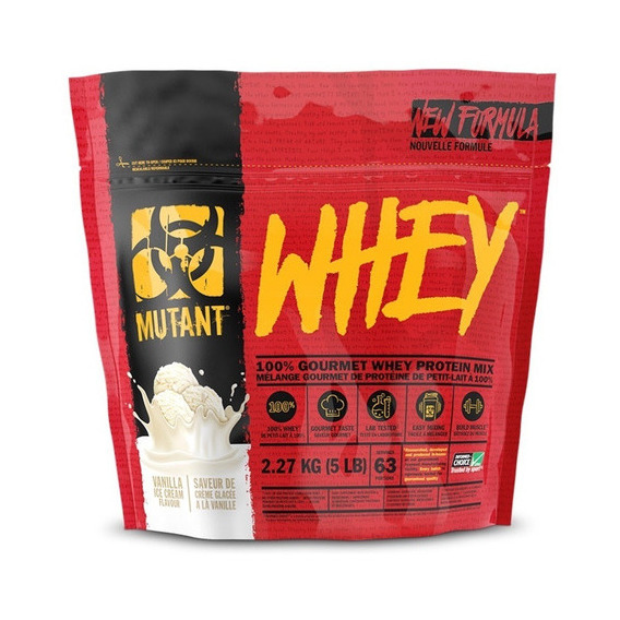 Mutant Whey 10 Lb, Whey Protein, Proteína Suero Concentrado Sabor Vanilla Ice Cream (10 Lbs)