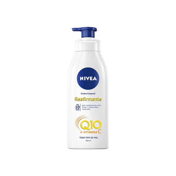  Creme hidratante, firmador, humidificante, elastizante, amaciante Nivea Cuidado Corporal Q10 + Vitamina C en dispensador 400mL