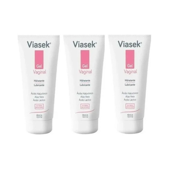 Combo X 3 Viasek Gel Lubricante Vaginal X 40 Ml