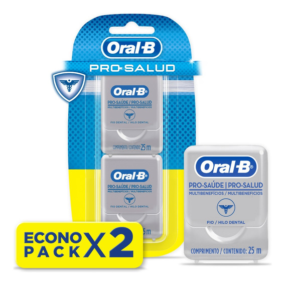 Pack 2 Hilo Dental Oral-b Pro-salud Multibeneficios 25metros