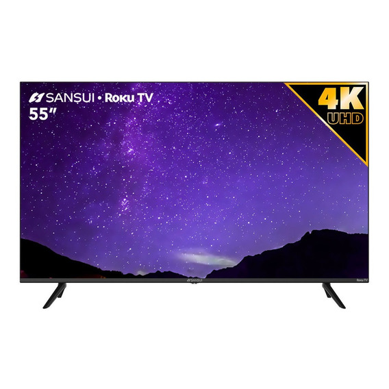 Smart TV Sansui 4K Roku TV SMX55P7UR DLED Roku OS 4K 55" 100V/240V