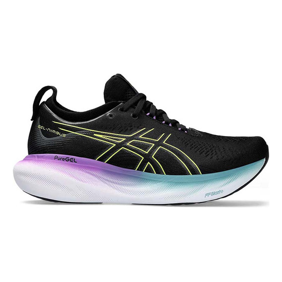 Zapatillas Asics Gel-nimbus 25 Black/glow Yellow Mujer