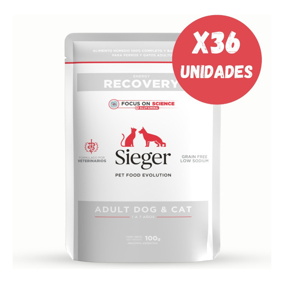 Sieger Extra Recovery Pouch Perros / Gatos X 36 Unidades 