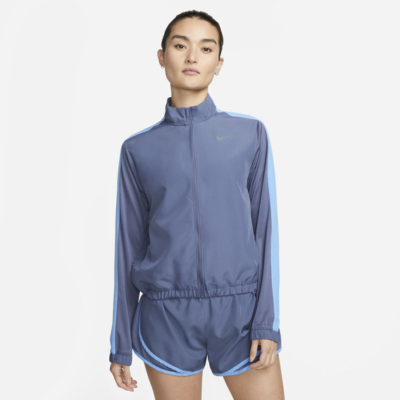 Campera Para Mujer Nike Drifit Swoosh Run Azul