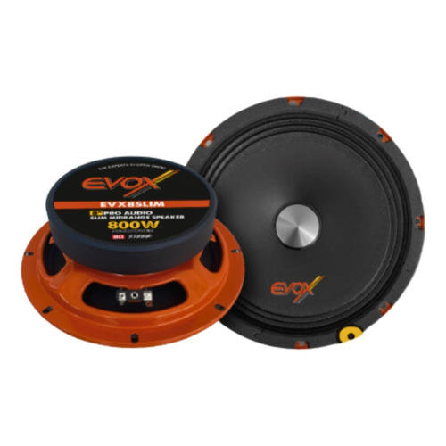 Medio Rango Evox Evx8slim Delgado De 8 Audio Profesional Color Negro