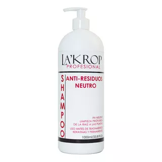 Shampoo Neutro Antiresiduos Para Antes De Keratinas 1lt