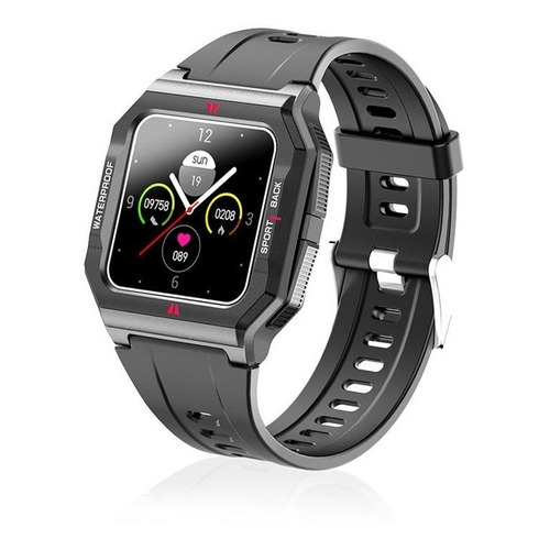 Smartwatch Reloj Inteligente Deportivo Sumergible Noga Sw10 Color de la caja Negro Color de la malla Negro Color del bisel Negro Diseño de la malla Silicona