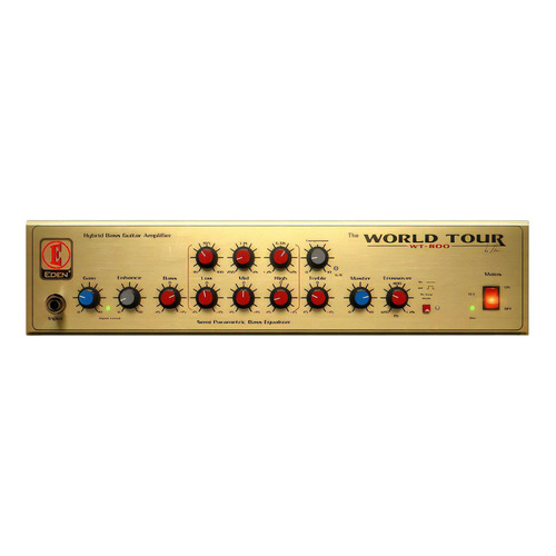Amplificador Para Bajo Eden Wt800 Profesional Cabezal Color Dorado
