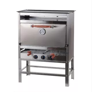 Horno Pizzero 6 Moldes Multifuncion Con Plancha Multiple Acero Inoxidable  