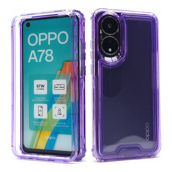 Funda 3 En 1 Para Oppo A78 4g Case Protector Super Grueso