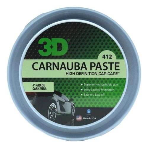 Carnauba Paste Wax 3d Detailing Cera En Pasta 330ml Brillo