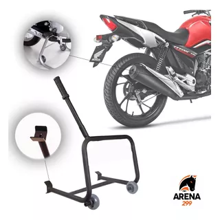 Cavalete Apoio Central Universal Pedaleira Fixa Para Moto