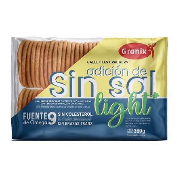  Crackers Sin Sal Light Granix En Caja De 12 Paq X 360grs