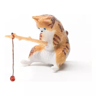 Decorações E Enfeite Para Aquário Pequeno Gato Pescador
