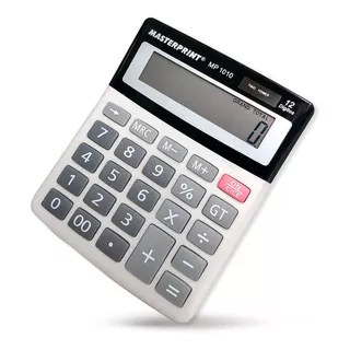 Calculadora Eletrônica De Mesa 12 Dígitos Mp1010 Masterprint Cor Cinza