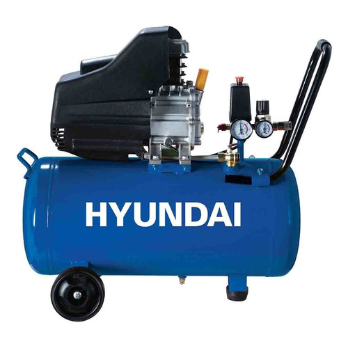 Compresor De Aire Eléctrico Portátil Hyundai 50 Lts 2 Hp Rex Color Azul Frecuencia 60 Hz