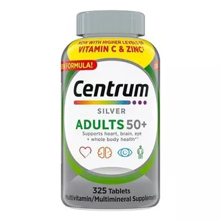 Multivitamínico Centrum Adults 50+silver, 325 Tabletas, Utiliza Un Sabor Sin Sabor